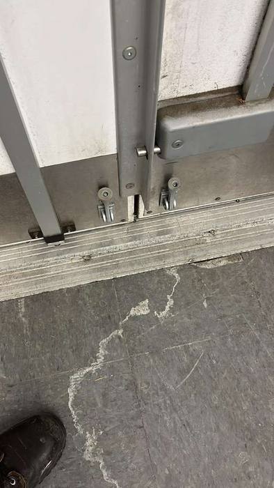 Sliding door track hardware